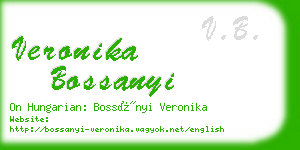 veronika bossanyi business card